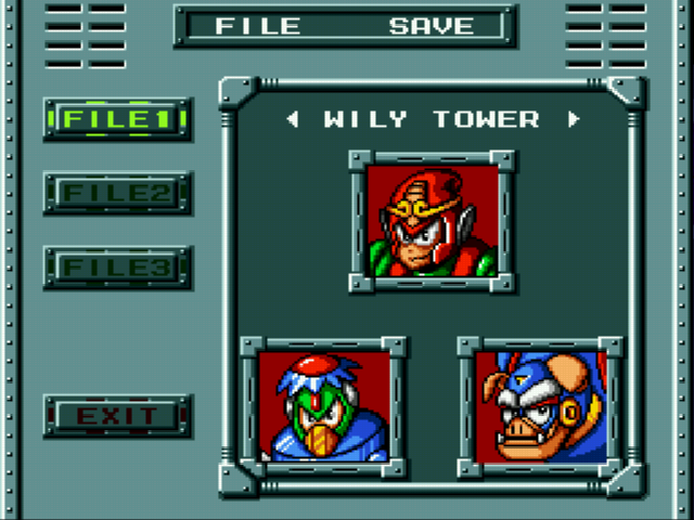Mega Man - The Wily Wars SRAM Save Hack Screenthot 2